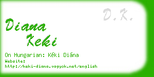 diana keki business card